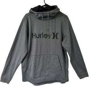 Hurley | Nike Therma-Fit Pullover Hoodie Fleece Lined Active Grey/Black Size M